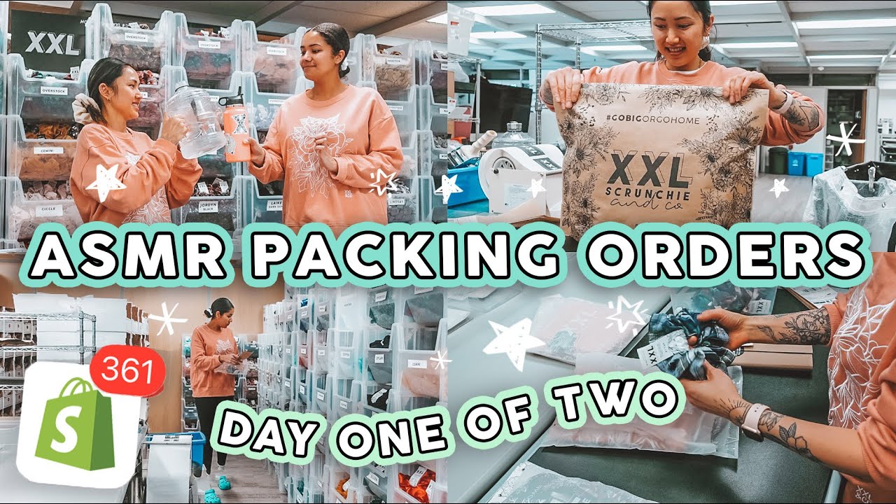STUDIO VLOG #52 | PACKAGING 350+ ORDERS  [ASMR ] ❤️ Small Business 📦 DAY ONE/TWO