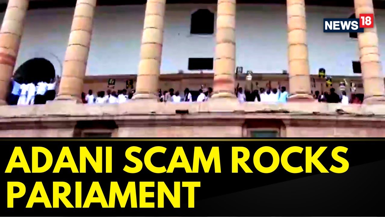 Adani News | Opposition MPs Protest On The First Floor Of The Parliament Adani JPC Demand | News18