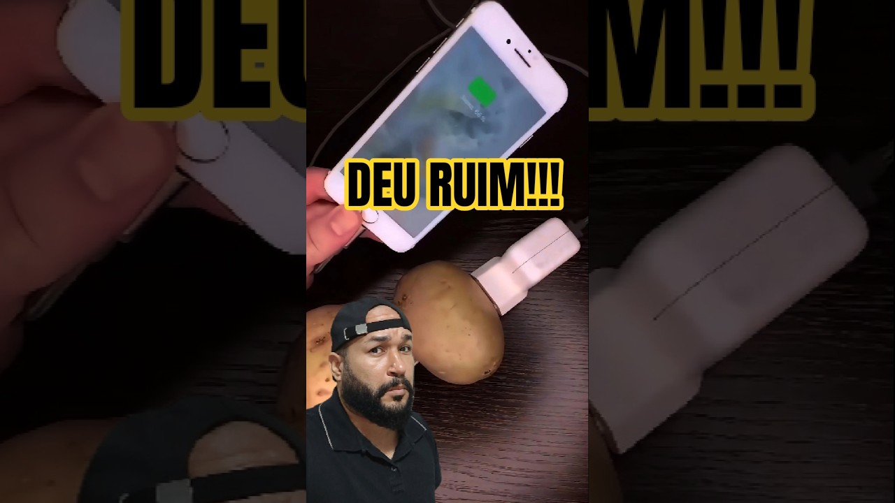 Carregando Celular com Batata e moeda, ser&aacute;? #shorts #experiment #viral #viralvideo