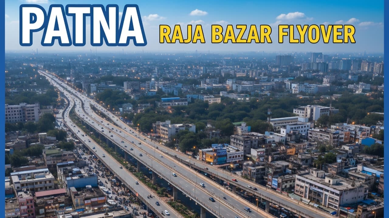 Bird's Eye View of Bailey Road’s Lifeline Raza Bazar Flyover | Patna Ariel View 2026 | #ExplorePatna