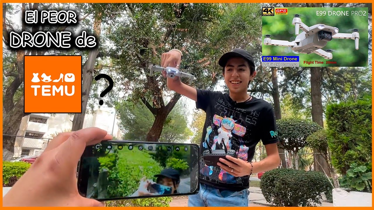 ¡Probando el DRON de TEMU! | DRONE E99 PRO 2 | El PEOR DRON del MUNDO?