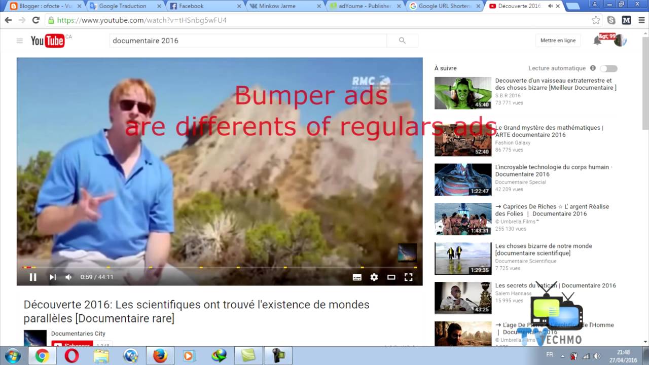 Bumper ads On Youtube