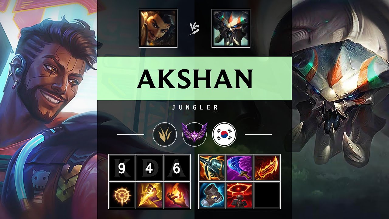 Akshan Jungle vs Skarner: Killing spree - KR Master Patch 25.S1.2
