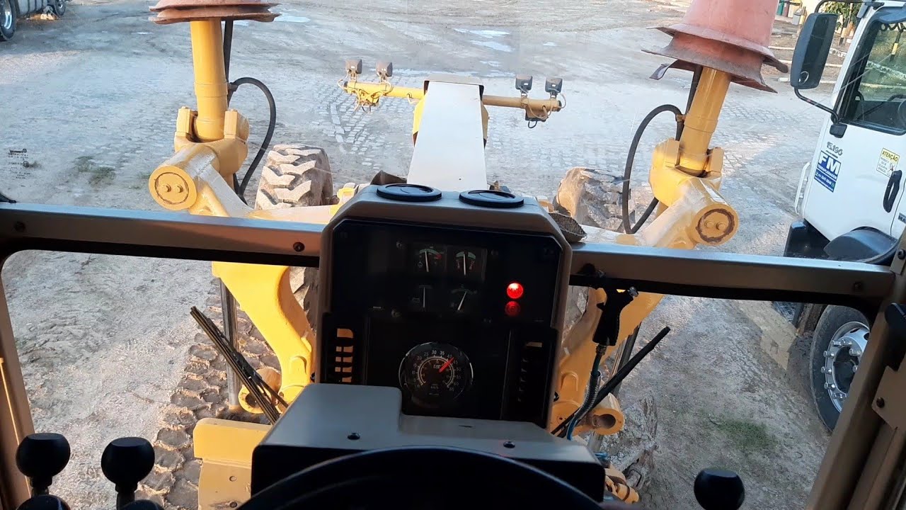 falando sobre bloqueio da motoniveladora caterpillar 120k/patrol/motorgrader/niveleuse/patrola