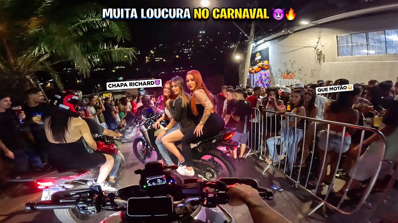 FUI PRO FLUXO DE CARNAVAL LOTADO 🔥 TRACER 900 BUGOU GERAL 😈