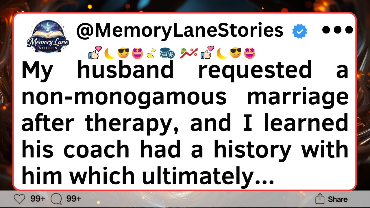 My husband requested a non-monogamous marriage after therapy, and I learned his...
