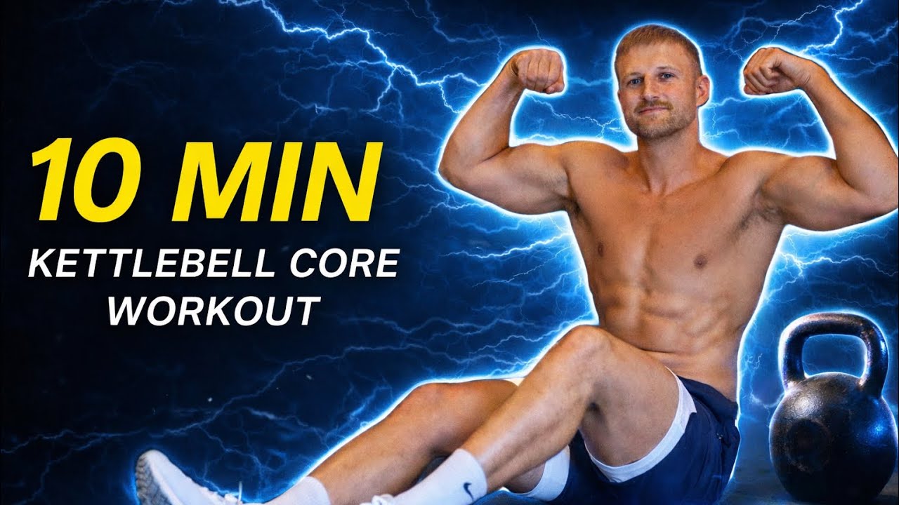 10 MIN: Single KETTLEBELL Defined ABS Workout From Home