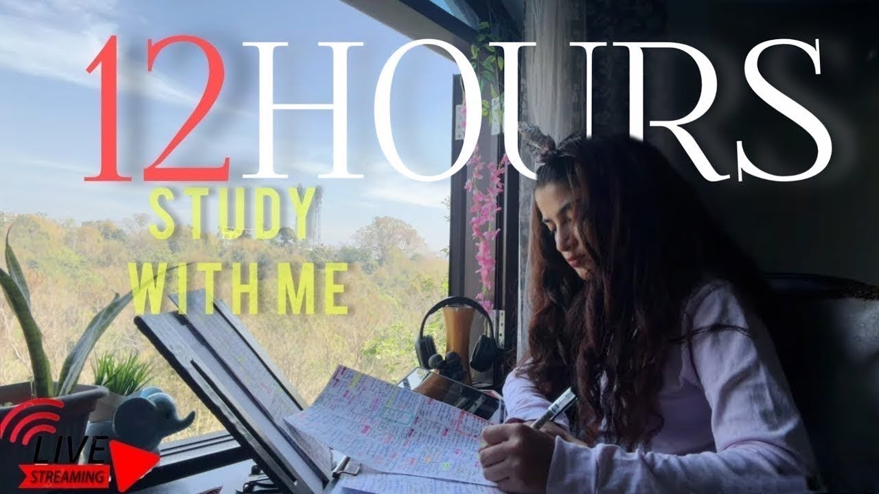 ⭕Study With Me LIVE 12 Hour 📚 HUSTLESTHETIC DAY 2/21🔒Deep Focus Session📈Nature Ambience🌿🦉✨
