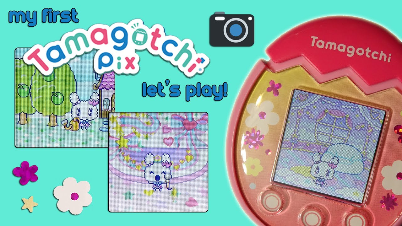My first run of the Tamagotchi Pix, child through teen stages! | Virtual Pet Vlog | PandaBunny