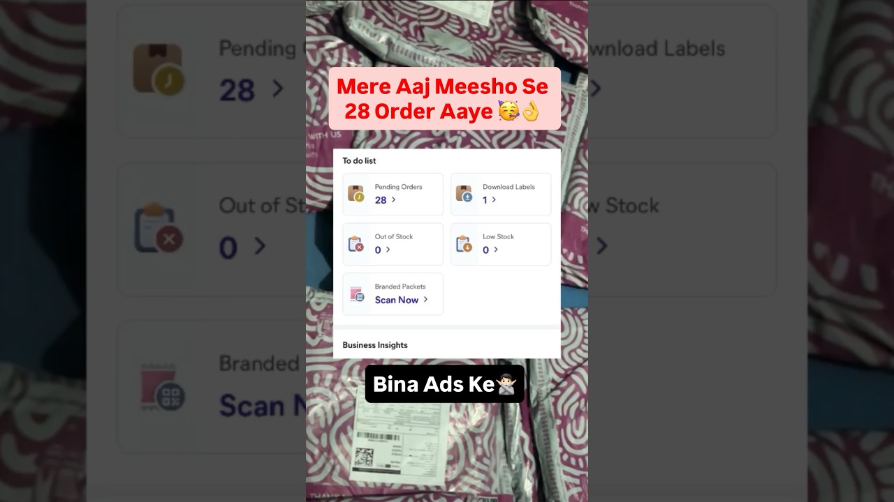 Bina Ads Ke 28 Order On Meesho 🥳|| 