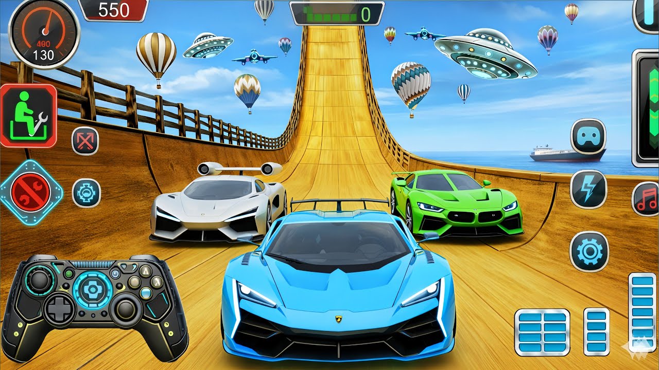 99℅ FAIL! Can You Survive This Insane Sky Track Whit Aliens | GT Car Stunt Master 3D Pro Racing