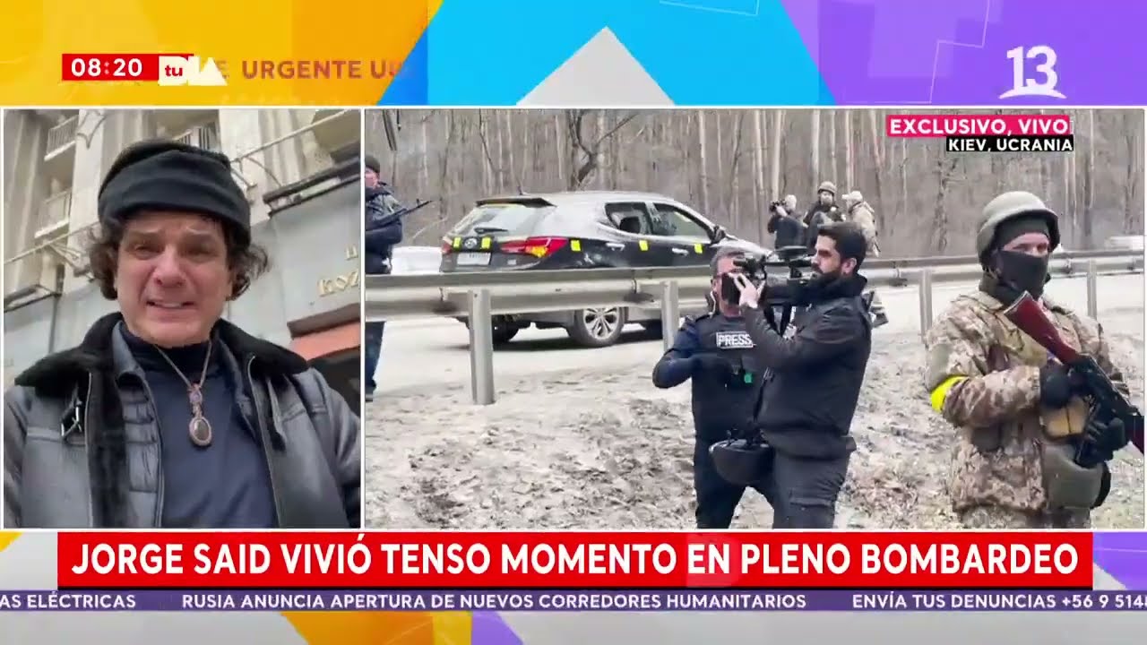 Jorge Said vivió tenso momento durante bombardeo en Ucrania. Tu Día, Canal 13.