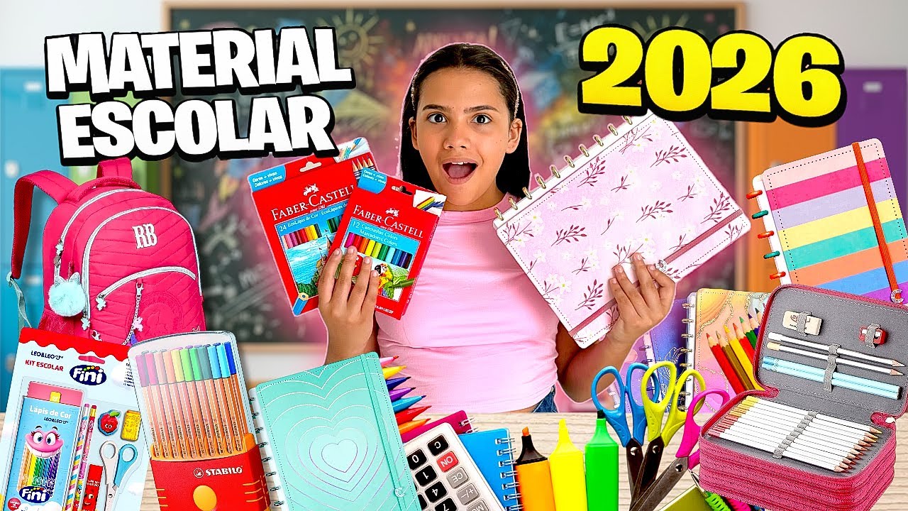 MATERIAL ESCOLAR 2026 DA MINHA SOBRINHA! *o mais legal da loja*