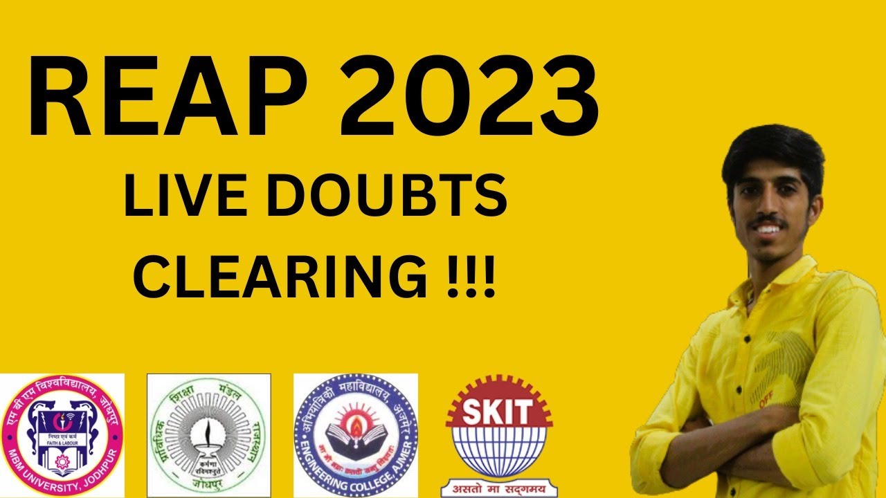 REAP 2023 LIVE DOUBTS CLEARING|| ROUND1,2,3,4,5|| #reap2023 #admission2023 #reap #engineeringcollege
