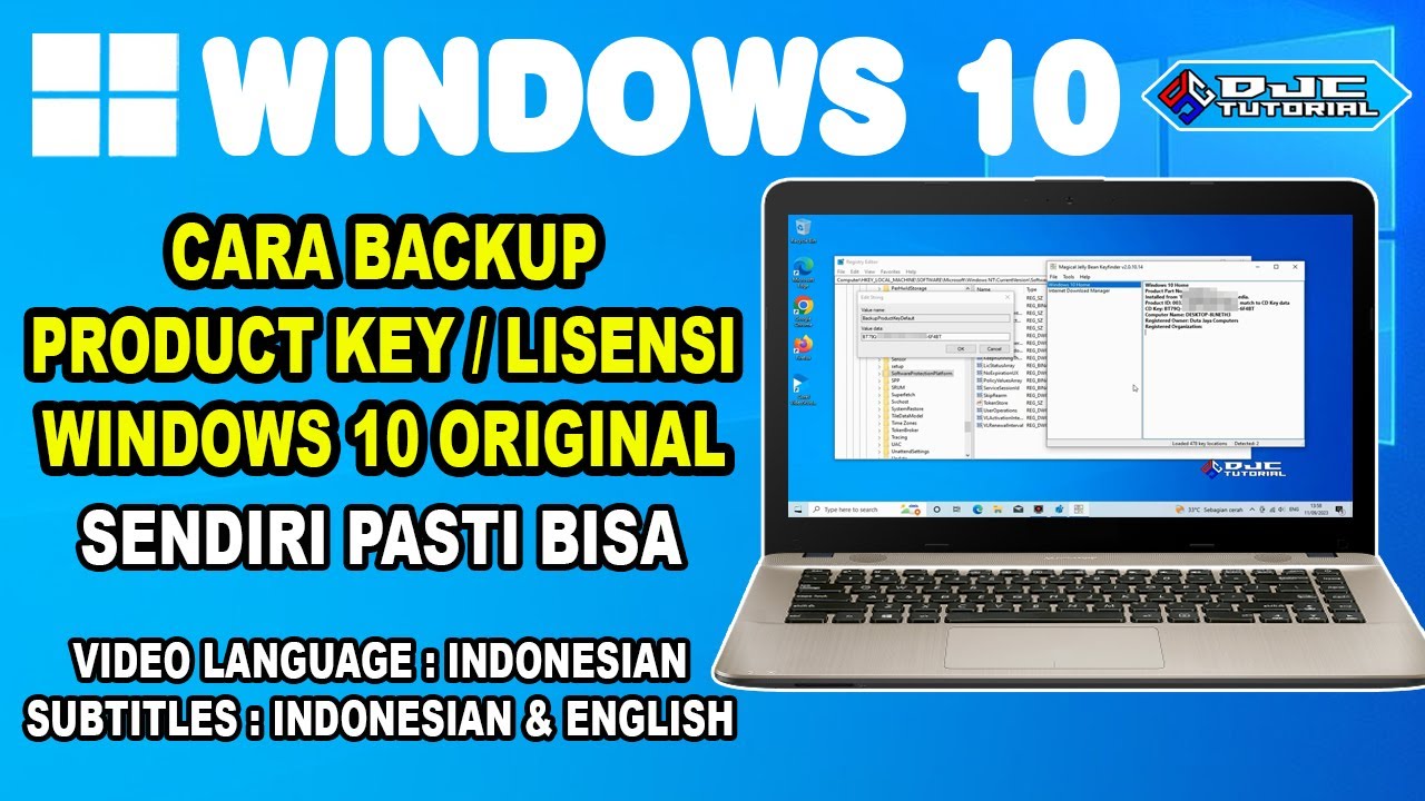 Cara Backup Product Key/Lisensi Windows 7, 8/8.1,10 & 11 dengan Registry Editor & KeyFinder Terbaru