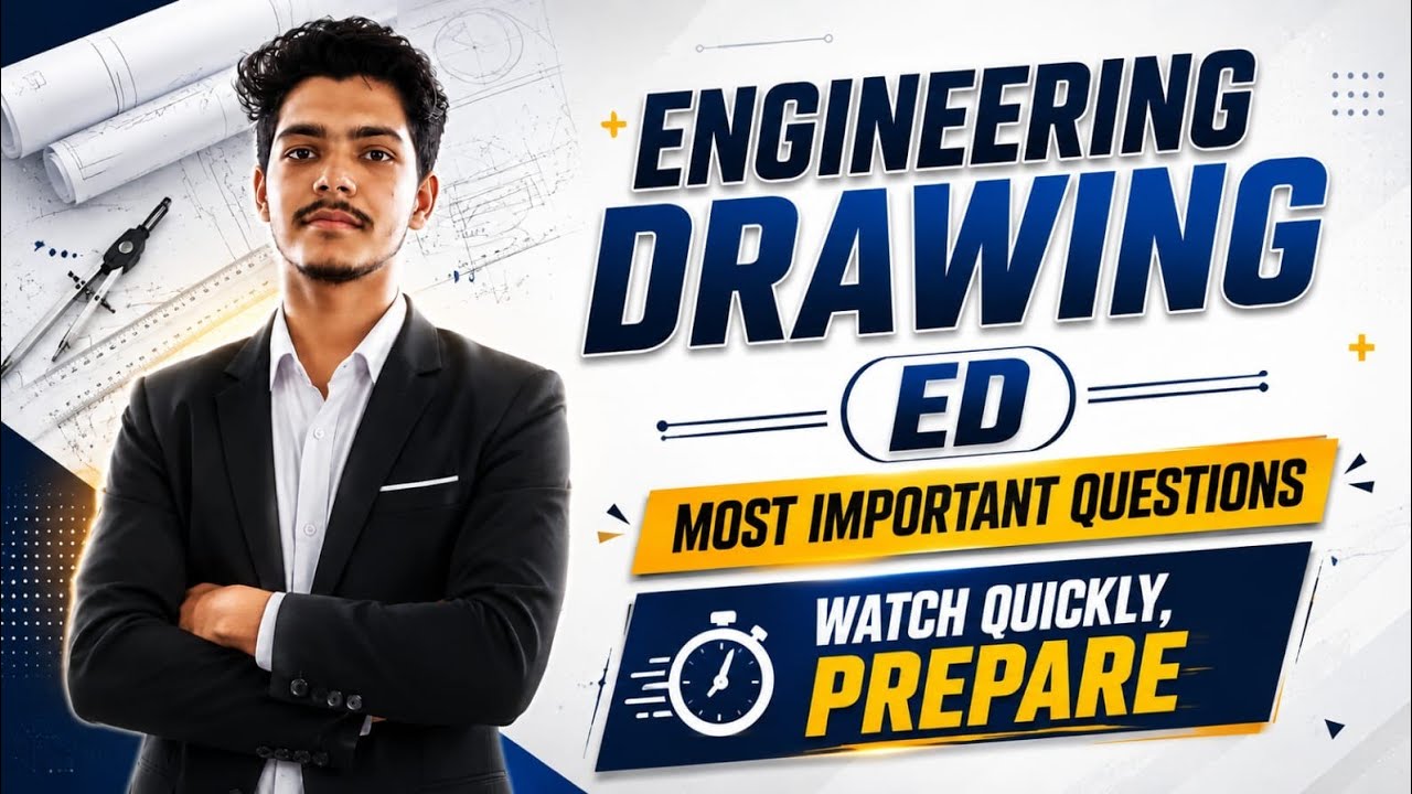 Engineering drawing most important questions for exam | BT-105 | RGPV Examination 