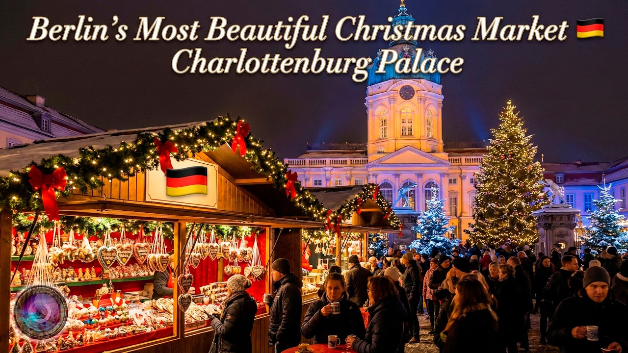 Berlin Christmas Market 2025: Charlottenburg Palace Walking Tour (4K HDR)