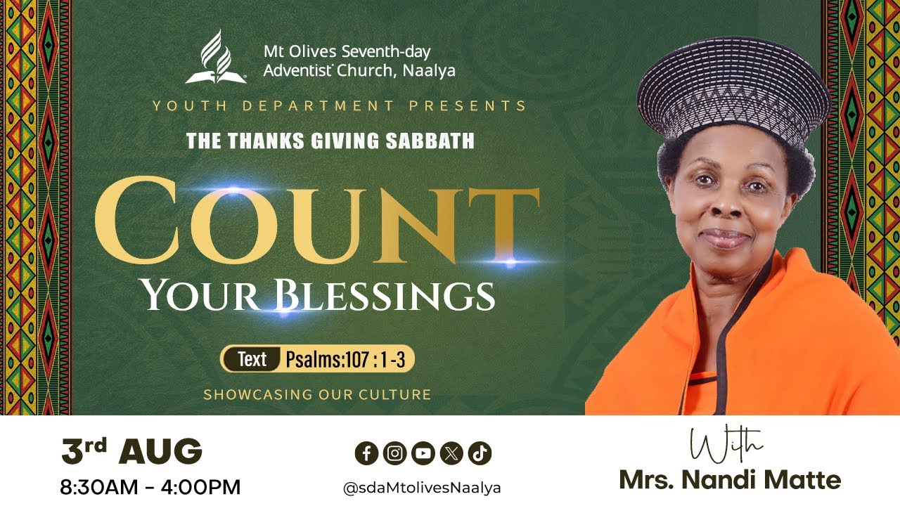 Live: 3rd August 2024 || Cultural Sabbath Worship || Mt. Olives SDA Church Naalya