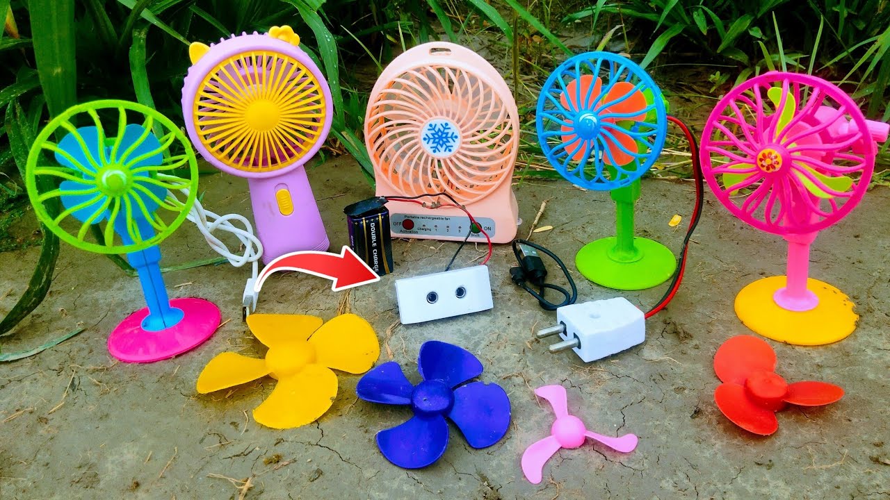 5 Amazing Inventions  Mini Toy Hand   Fan Collections With Rechageable ‎⁨@PresentToy1⁩  