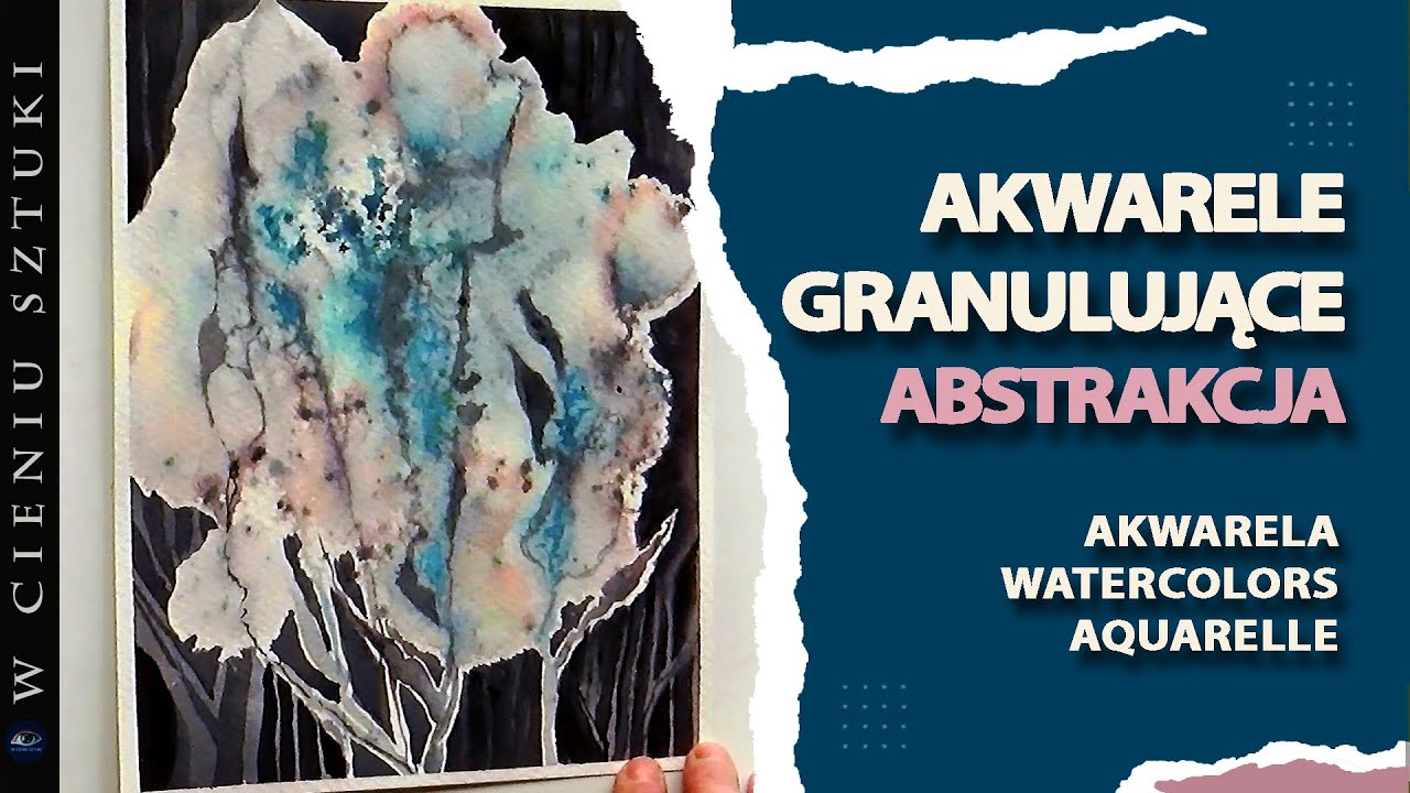 Akwarela granulująca  - abstrakcja 👀 Granulating watercolor - abstract
