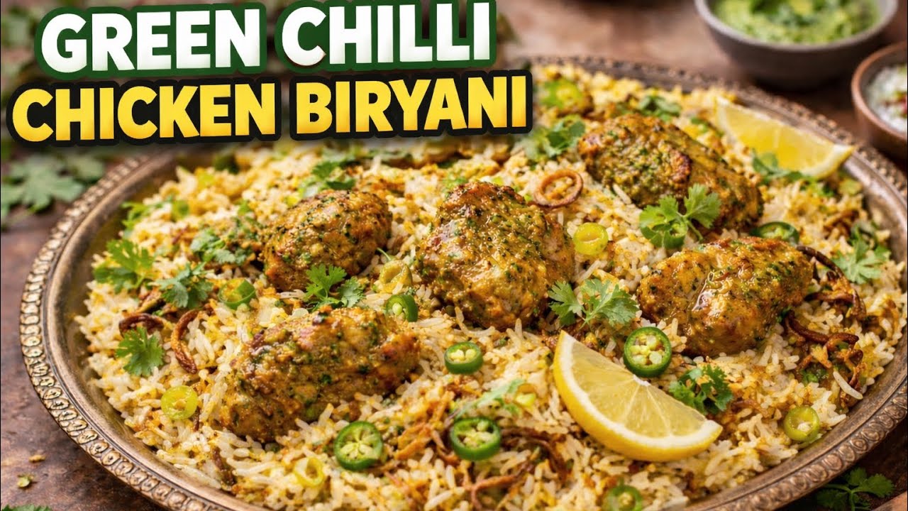 మా చెల్లి చేతి Green  chilli Chicken Biryani 🔥 ఇంట్లోనే హోటల్ టేస్ట్!ఫుల్ టేస్ట్!😋 రిజల్ట్ సూపర్!😋👍