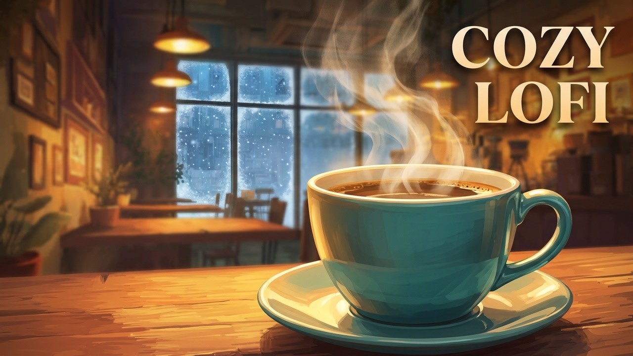 ☕❄️ Winter Coffee Shop Vibes – Cozy Lofi Music for Studying, Reading and Relaxing