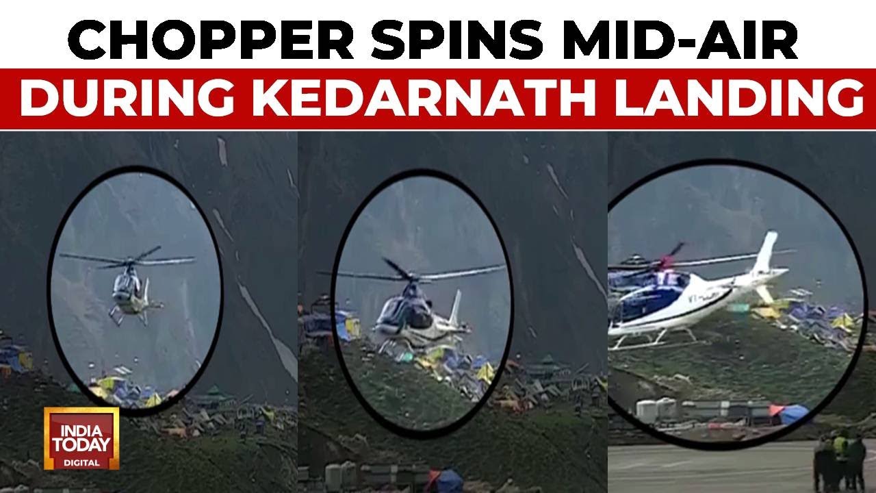Chopper Makes Emergency Landing At Kedarnath, Approx 100 m. Before Helipad, Due To Technical Glitch