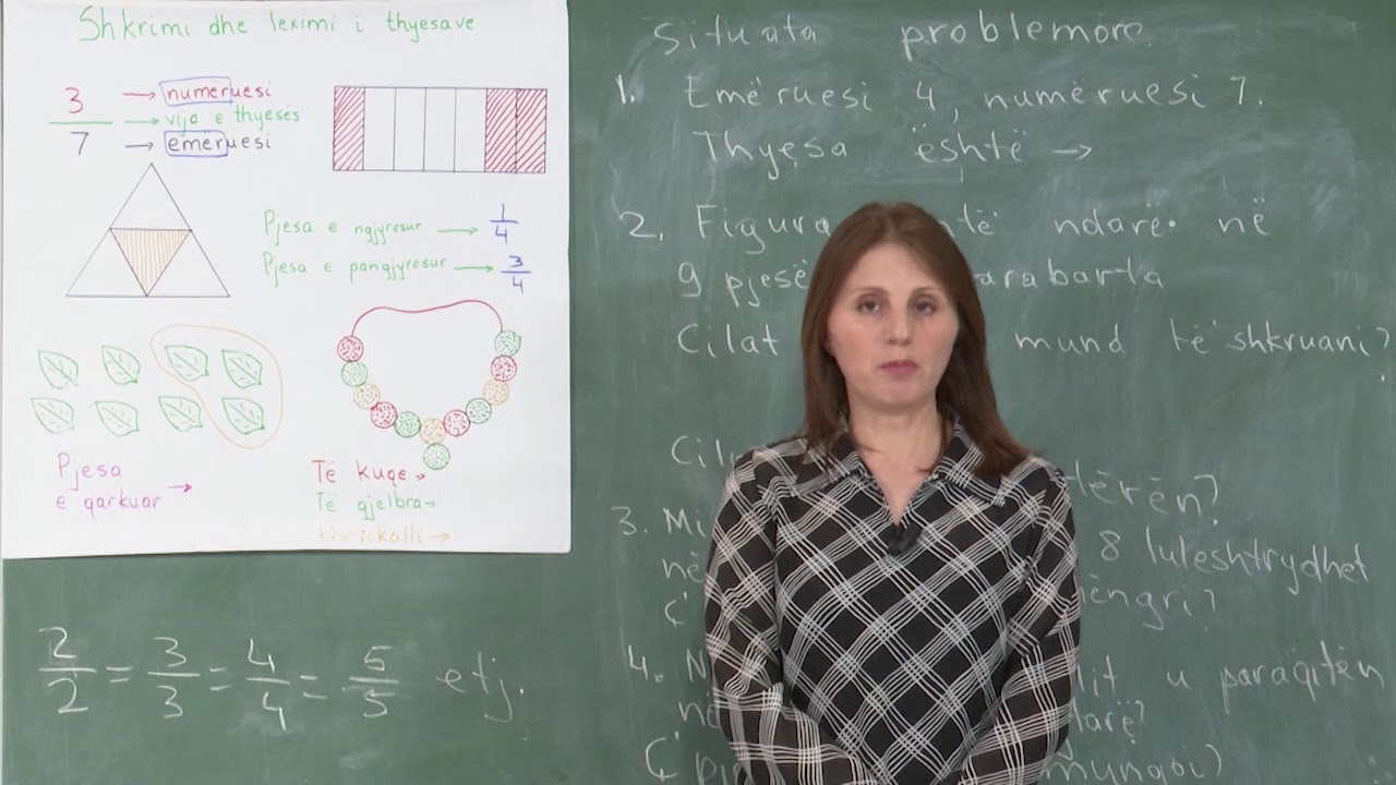 Matematike 3   Shkrimi dhe leximi i thyesave