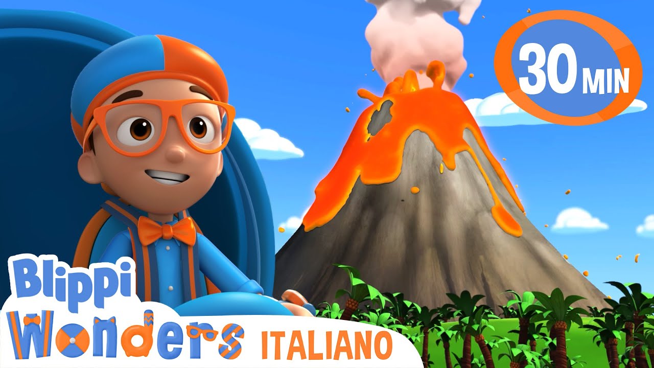 I Vulcani | Blippi Wonders in Italiano | Video educativi per bambini
