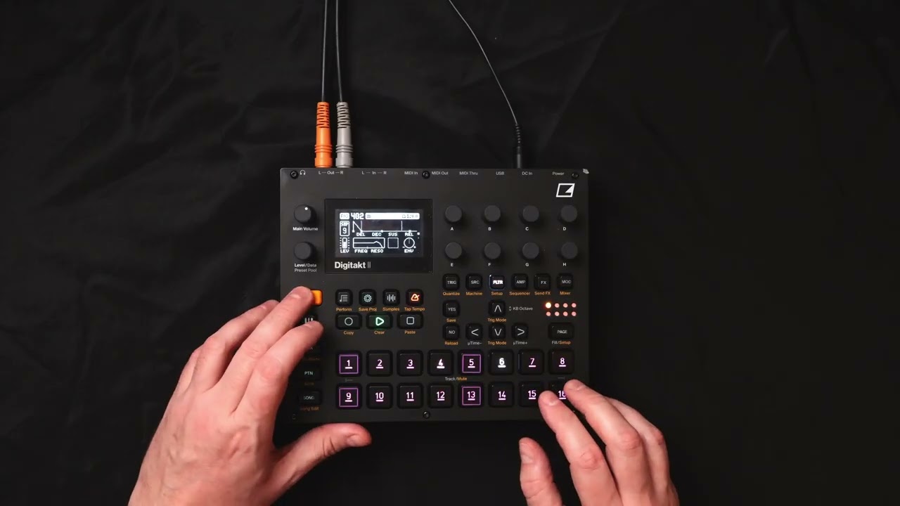 Chill melodic hip-hop beats on the Elekton Digitakt 2