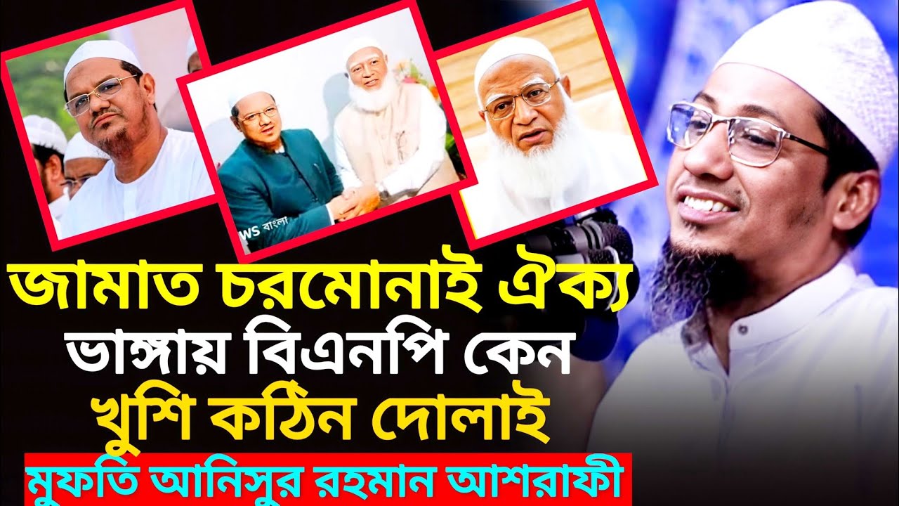 জামাত চরমোনাই ঐক্য ভাঙ্গায় বিএনপি কেন খুশি কঠিন ধোলাই,__,মুফতি আনিসুর রহমান আশরাফী,new owz 2026