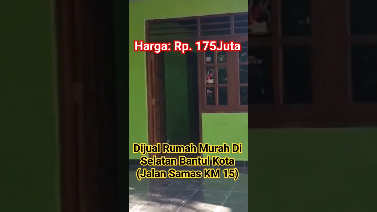 Dijual Rumah Murah Siap Huni | Harga 175Juta | 08122905758 @majumapan5758propertindojogja #shorts