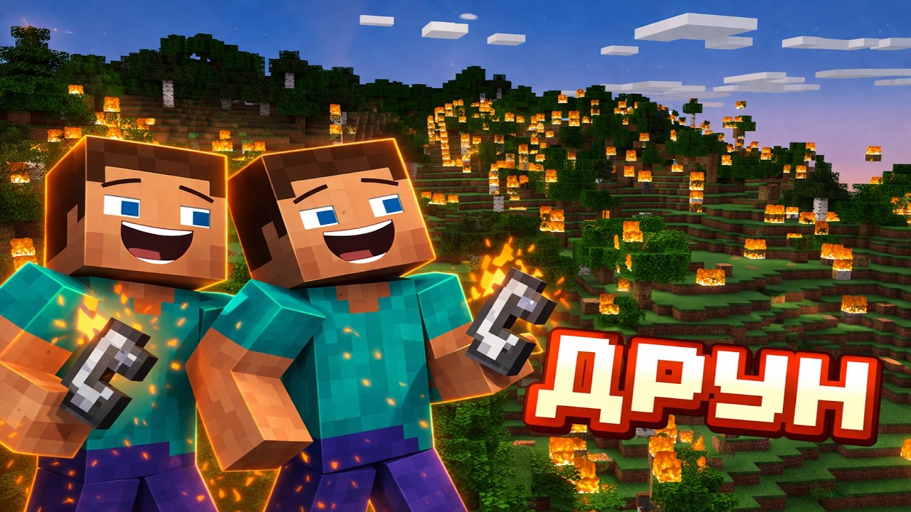 Сжёг лес на сервере в Minecraft вместе с друном