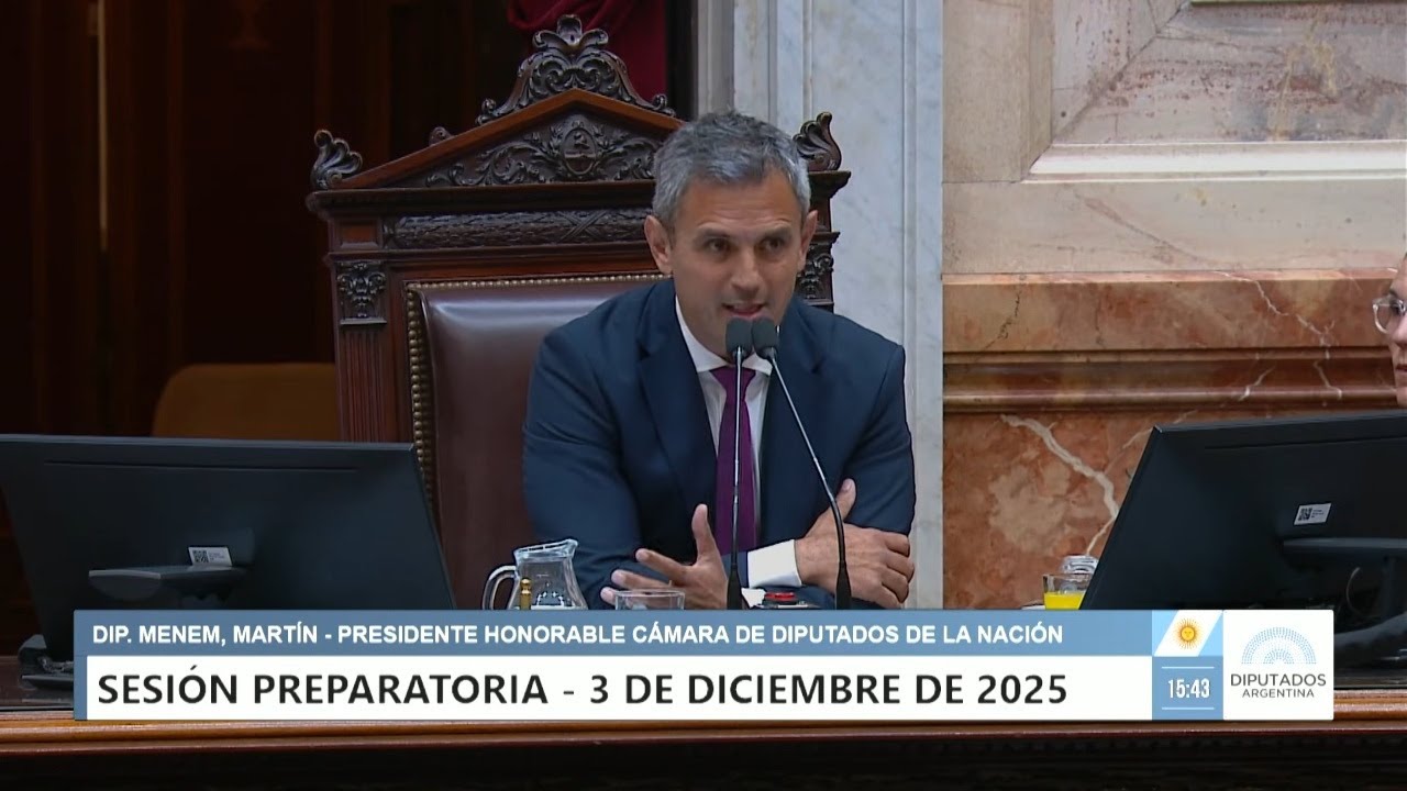 Discurso del Presidente de la HCDN | Menem, Martín - Sesión Preparatoria - 03-12-2025