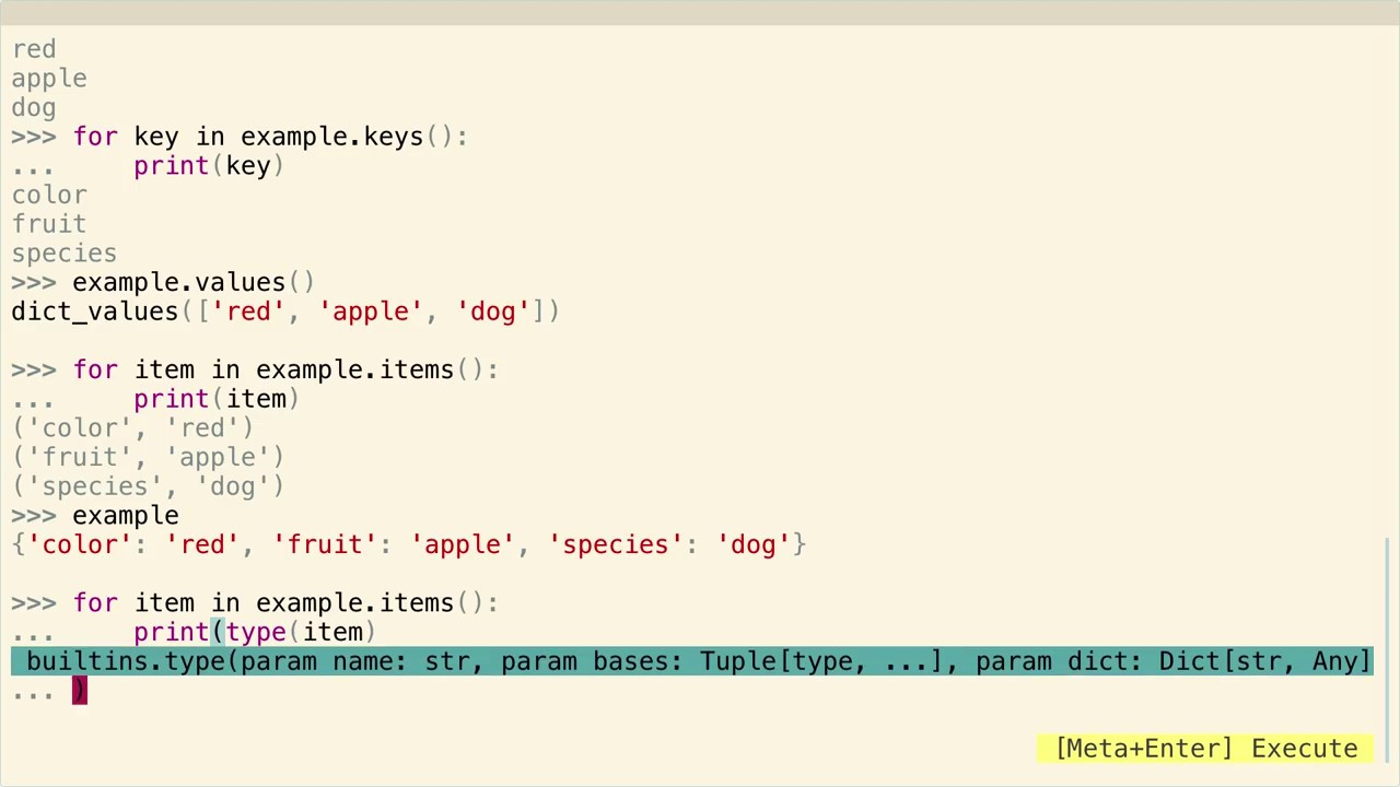 Как перебирать словари в Python