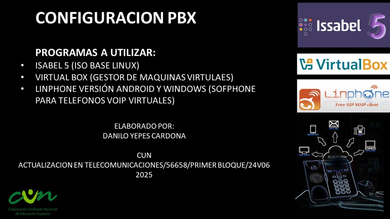 Configuración de una central telefónica PBX  con ISSABEL