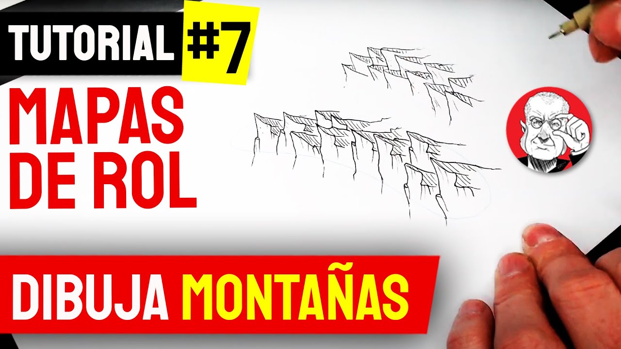 Como DIBUJAR MONTAÑAS Y CORDILLERAS para tus mapas de ROL | Tuto: como hacer mapas de rol #7