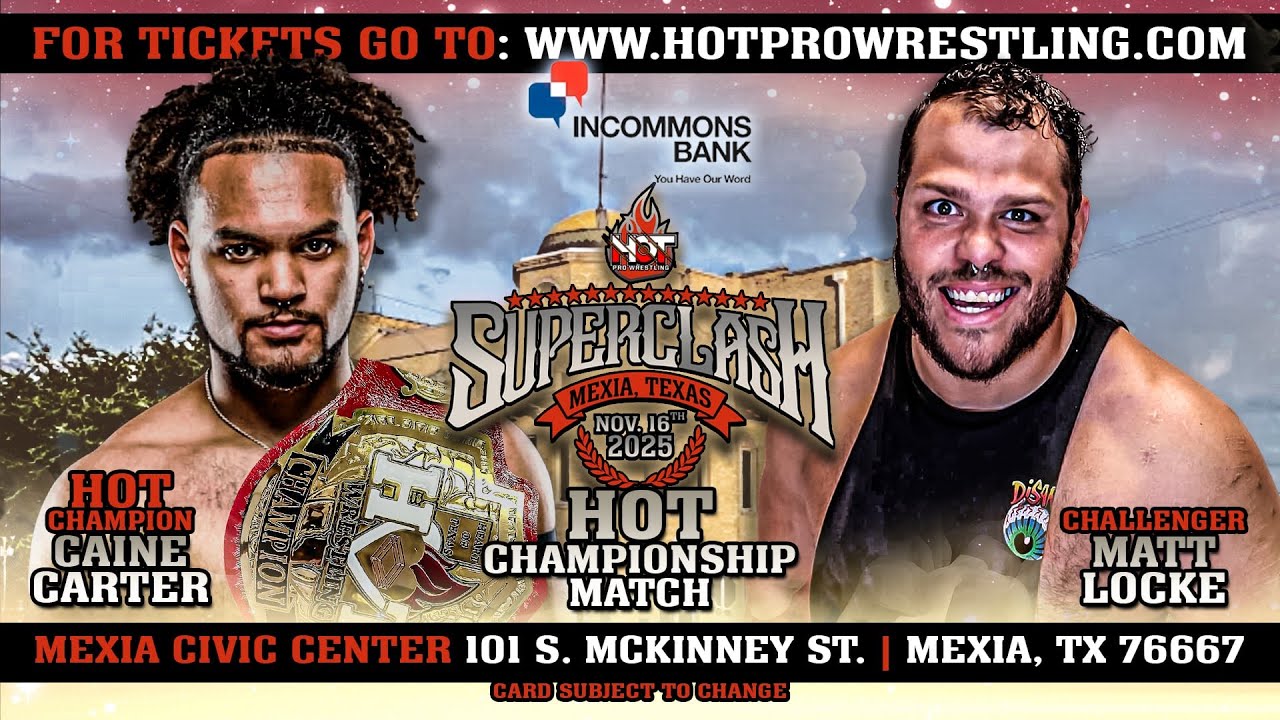 Matt Locke vs Caine Carter HOT CHAMPIONSHIP MATCH | SuperClash in Mexia, Texas