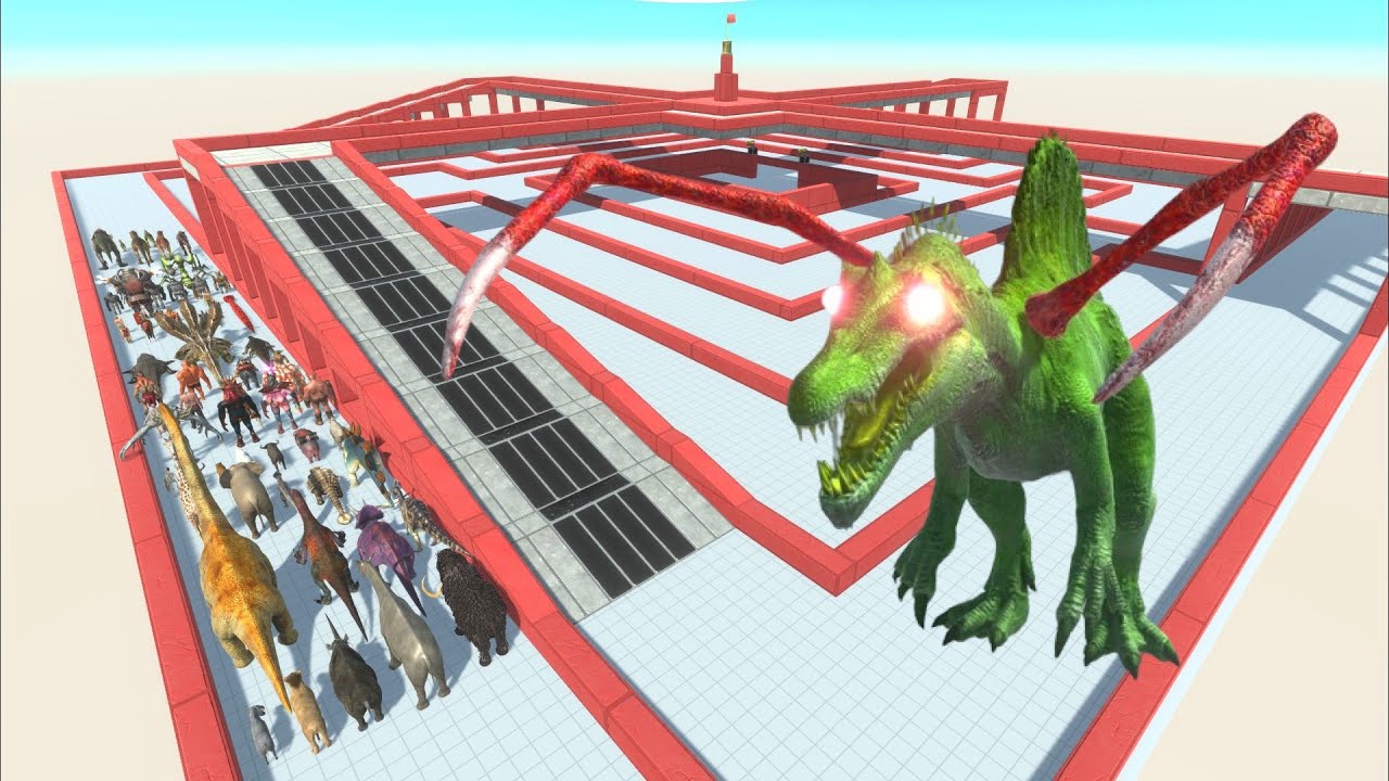 ESCAPE FROM ALIEN SPINOSAURUS #4 - Animal Revolt Battle Simulator