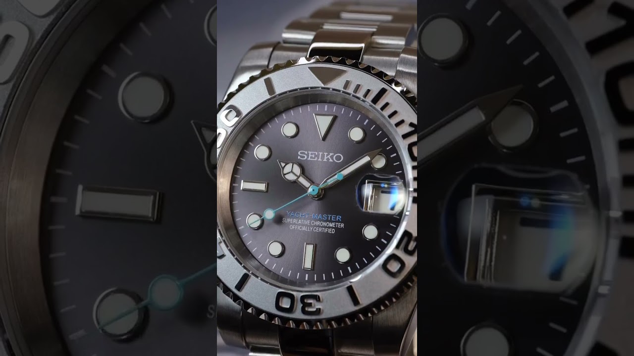 Seiko YachtMaster MOD Rolex Homage #seikomod #watchreview