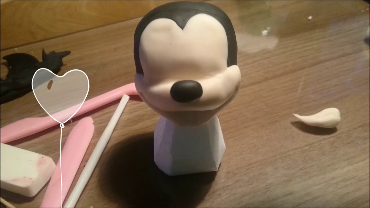 MINNIE/MICKEY MOUSE TUTORIAL DE MODELADO DE CARAS  EN PORCELANA FRIA