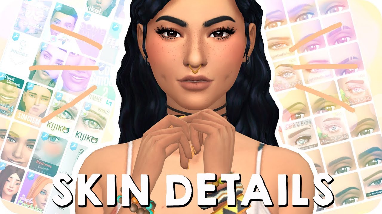 MY SKIN DETAILS COLLECTION (MAXIS MATCH) | Sims 4 Custom Content Showcase + LINKS