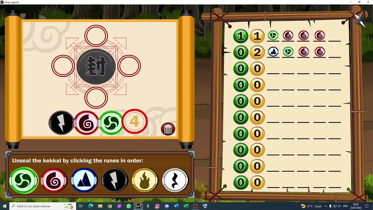 TUTORIAL MENYELESAIKAN UJIAN KEKKAI STAGE KE-3 JOUNIN EXAM NINJA LEGENDS