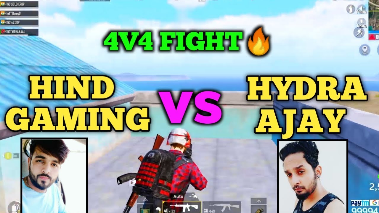 Hind gaming vs Hydra ajay full intense fight for chicken dinner | Hind 420 vs Hydra | Pubg emulator