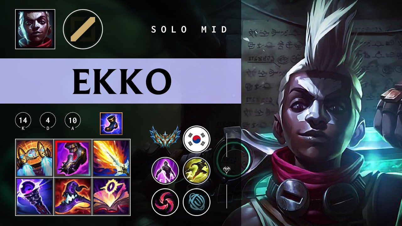 Ekko Mid vs Tryndamere - KR Challenger Patch 26.05