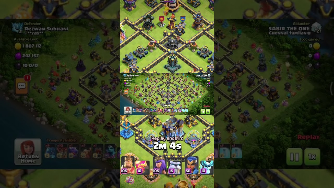 All successful 3 ⭐ attacks Coc 