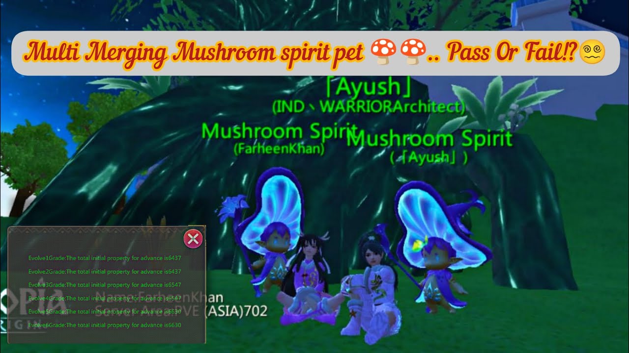 Multi Merging Mushroom spirit pet 🍄✨.. Pass Or Fail!!?🥴🥴 | Utopia Origin | PVE702 #utopia #pve702