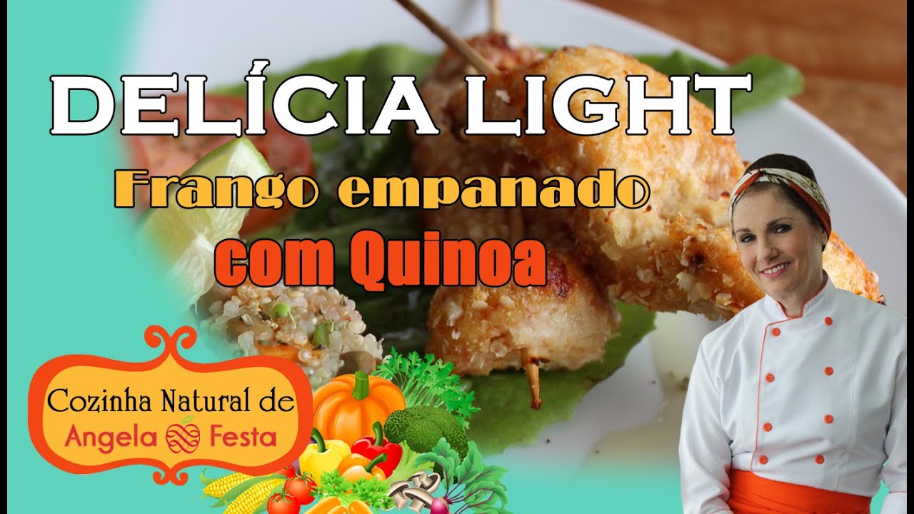 Frango empanado com flocos de QUINOA