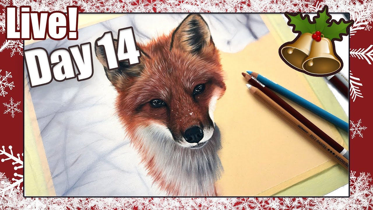 Let's complete the Fox drawing! Advent stream #14