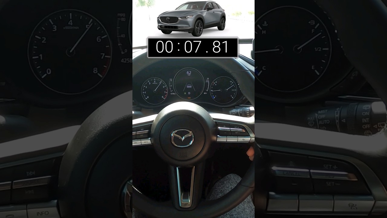 2022 Mazda CX-30 Carbon Edition 0-60 Test, 2.5L 4cyl NA, 6 Spd Auto, AWD, 186hp, 186 lb-ft 